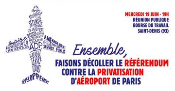 19 juin, Saint-Denis - Faisons décoller le referendum contre la privatisation d'ADP